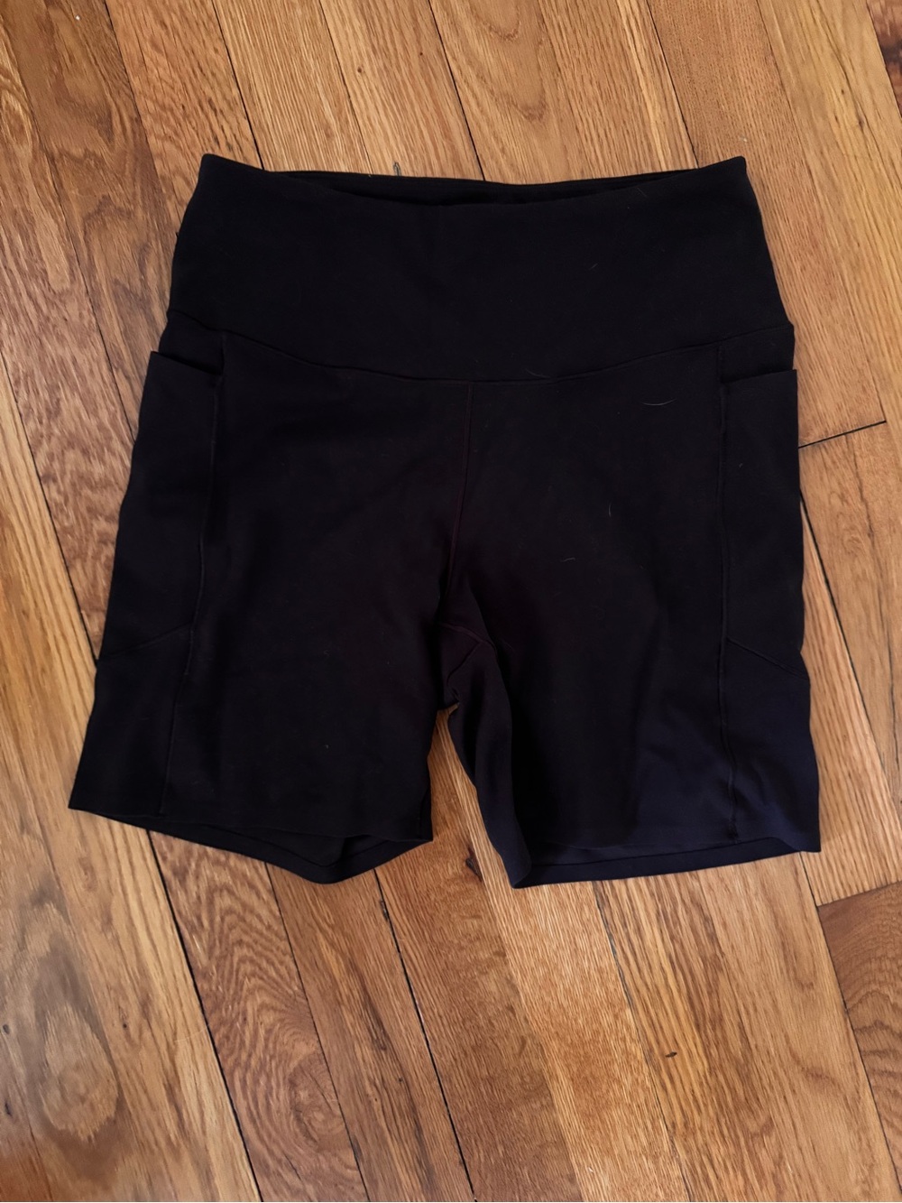 RHONE Black High-Waist Bike Shorts